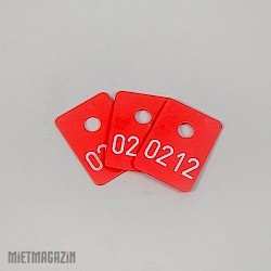 Garderobenmarke "Einzelnummer rot"