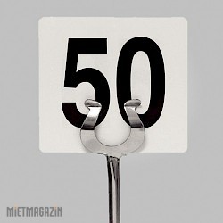 Tischnummer "1-50"
