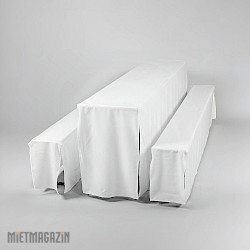 Festzeltgarnitur - Hussenset "weiß" locker hängend