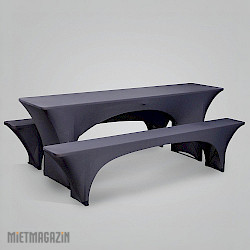 Festzeltgarnitur - Hussenset "Stretch dunkelgrau"