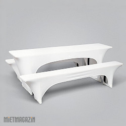 Festzeltgarnitur - Hussenset "Stretch weiß"